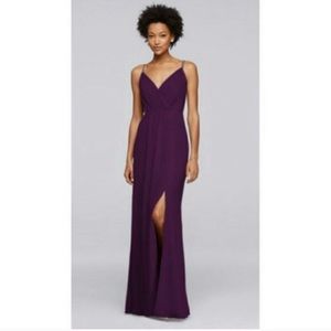 David's bridal bridesmaids dress in Plum F19281 0